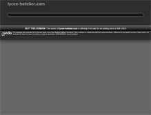 Tablet Screenshot of lycee-hotelier.com
